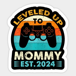 Leveled Up To Mommy Est 2024 First Time Mom 2024 Gamer Sticker